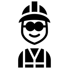 engineer solid icon