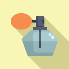 Modern flat design of a stylish perfume bottle with a spray nozzle