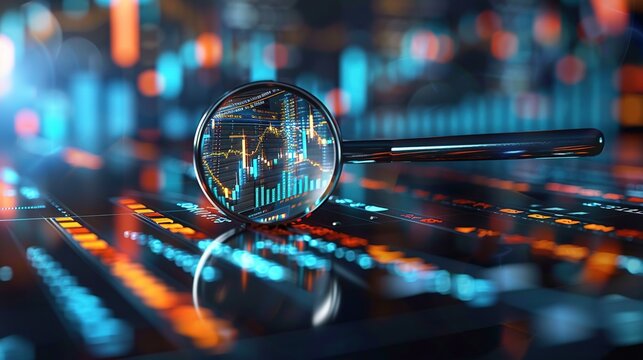 Business audit stock financial finance management on analysis data strategy with graph accounting marketing or report chart economy investment research profit