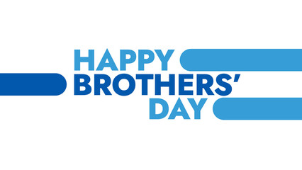 Happy Brother's Day colorful text typography on a white or black background great for wishing and celebrating happy Africa day in may