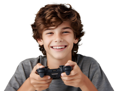 Gamers enjoy and smile with Black Controller