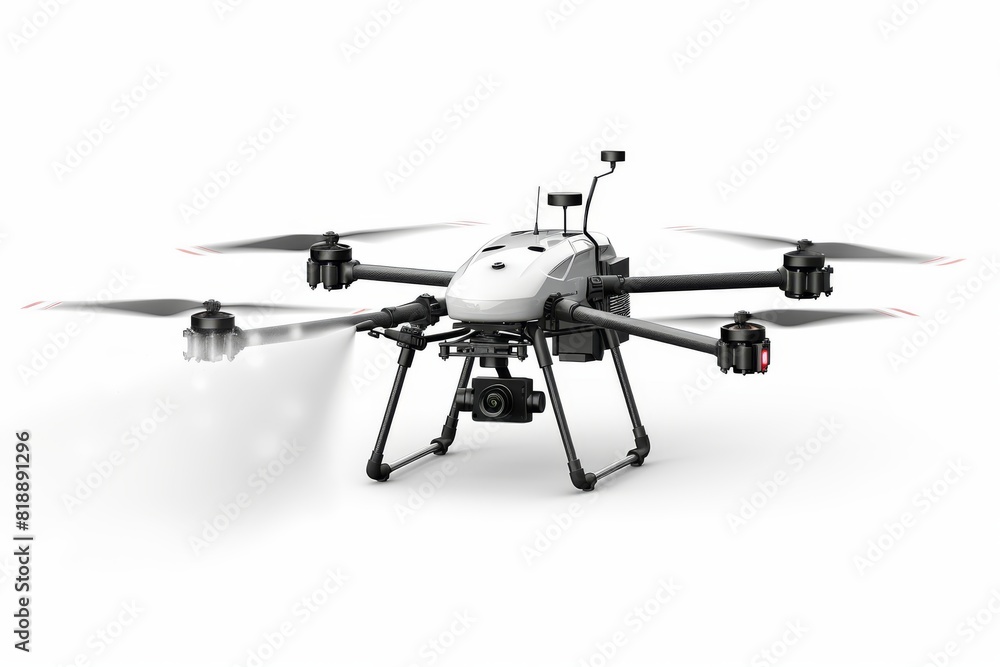 Poster view of agricultural fields with drone technology for advanced crop management and efficient design 