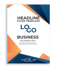 business brochure template design with headline, vector leaflet presentation book cover templates