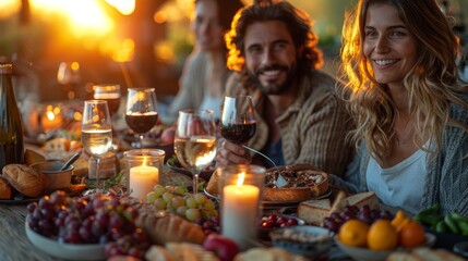 Picture a peaceful evening as the family enjoys a fondue night, dipping bread and fruit into melted chocolate at the
