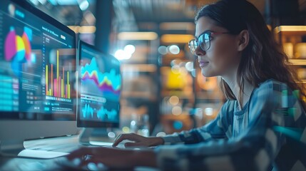 Ecommerce Analysts Monitoring Sales Surge During Online Campaign