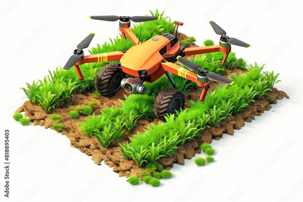 Poster remote monitoring automation with environmental field inspection using farm tools and agricultural d