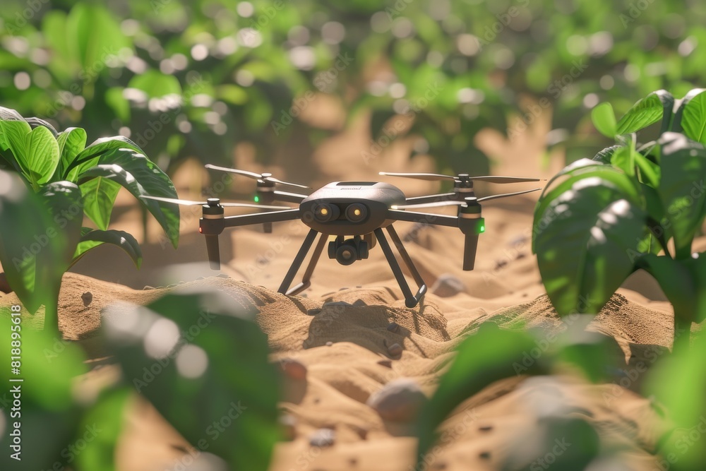 Poster smart farming automation for sustainable high-tech farming with farming automation and automated veg