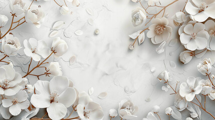 white floral background for online presentation