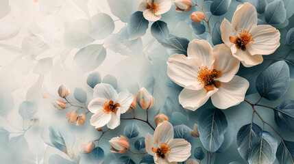 floral background for online presentation