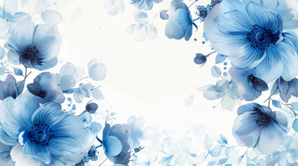 light blue floral background for online presentation