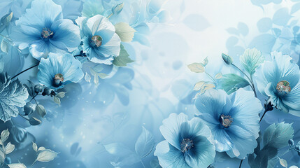 light blue floral background for online presentation