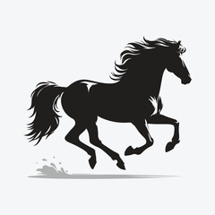 Obraz premium Elegant Horse Silhouette Illustration