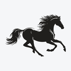 Obraz premium Elegant Horse Silhouette Illustration