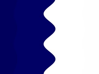 A blue and white flag with a wave pattern. The blue and white colors are contrasting and the wave pattern adds a sense of movement and energy to the flag