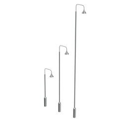 3D rendering illustration of street lamps