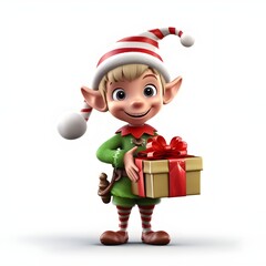 santa claus with gift