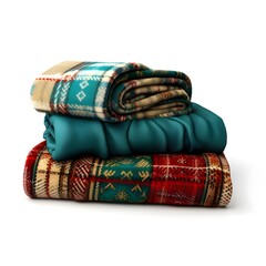 stack of colorful pillows