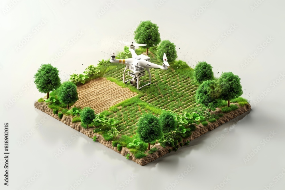Poster smart farming technology in precision agriculture for high-tech farming and remote sensing in dense 