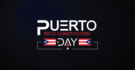 Puerto Rico Constitution Day Vibrant Vector Design to Commemorate