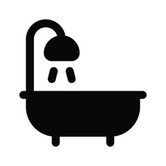 Carefully crafted icon of bathtub in trendy style, premium vector design