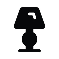 A well designed icon of table lamp, icon of household in editable style