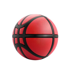 Fototapeta premium red and black basketball ball isolated on white