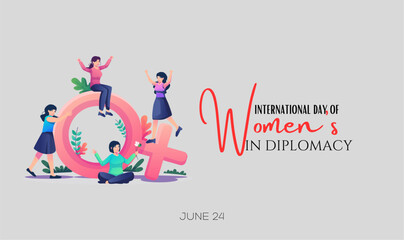 international day of women in diplomacy vector illustration design