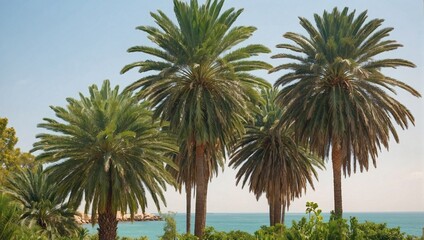 Obraz premium palm trees on the beach