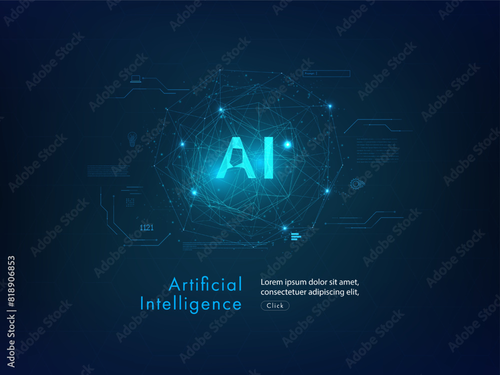 Poster hi-tech digital technology futuristic circuit digital. abstract futuristic design. ai, artificial in
