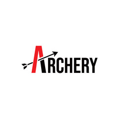 Initial Letter A with a Mix of red for the Archer Outdoor Outfitter Hunter Logo Design