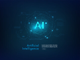 Hi-tech digital technology futuristic circuit digital. Abstract futuristic design. AI, artificial intelligence. Modern futuristic design. Global network connection technology. vector illustration.