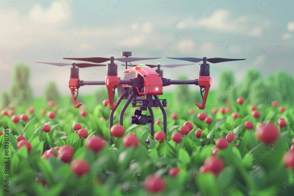 Poster advanced aerial farm management with unmanned drone sensors for precision agriculture and smart farm