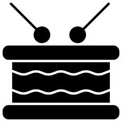 Drum, instrument, music, party Icon