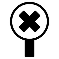 Cross, stop, wrong, protest Icon
