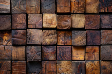 Texture Of Many Arranged Wooden Cubes Of Various Types For Background Created Using Artificial Intelligence