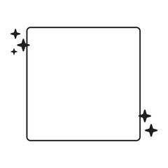 Fototapeta premium Y2K border line frames with stars.