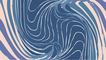 Abstract background with lines. Liquified curves form a mesmerizing vortex in shades of blue, pink pastel, and ivory, suggesting a portal to a dream world