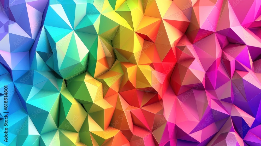Poster gradient colored triangle abstract background. multicolor geometric triangle wallpaper,