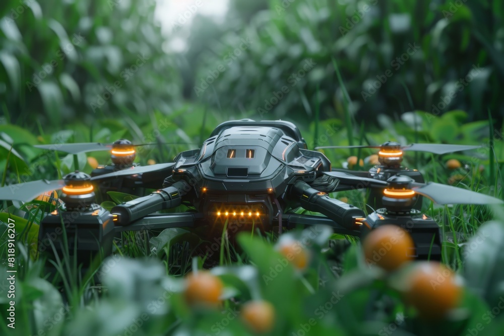 Poster pesticide drone management and drone operations in farm technology applications with 5g remote agri-