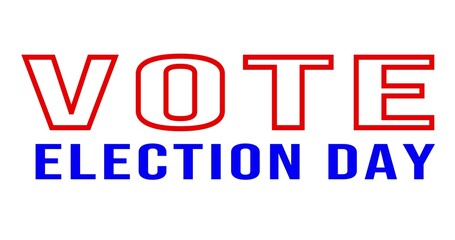 Election banner Vote 2024. Vote day