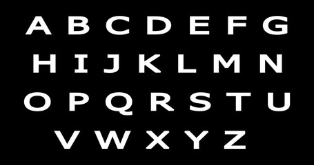 English alphabet.