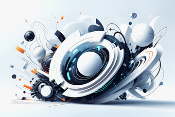 Abstract business communication technology digital innovation future tech data, internet concept abstract background desnig illustration.	