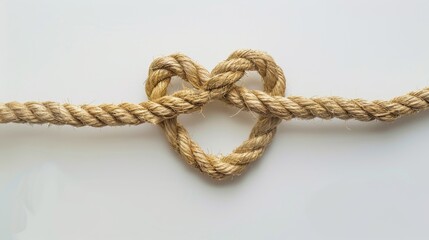 A Heart Knot in Jute Rope