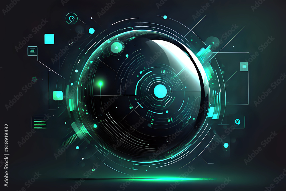 Poster abstract business communication technology digital innovation future tech data, internet concept abs