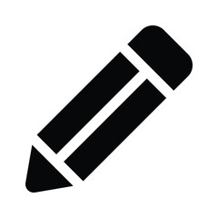 Pencil vector icon isolated on white background