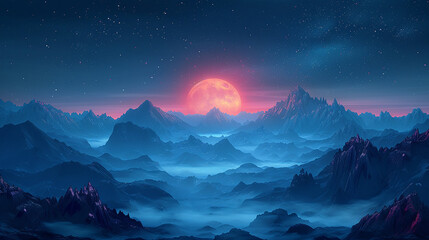 moon, night, sky, stars, space, star, moonlight, water, landscape, dark, nature, blue, clouds,...