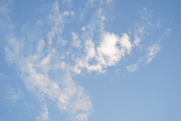 Blue sky background with white clouds