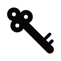 A trendy icon of private key, protection key vector design