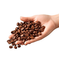 handful of beans, isolated on transparent background Remove png, Clipping Path, pen tool 