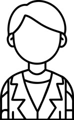 Obraz premium avatar icon outline
